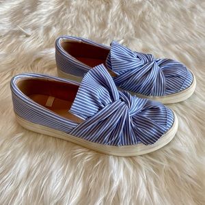 A New Day Blue and White Slip Ons
